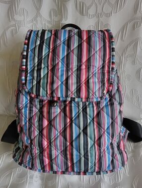 LeSportsac Quilted Striped Multi-Color Backpack